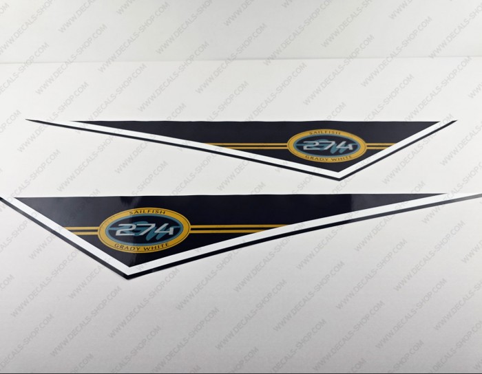 Grady White 274 Sailfish Pendant 1992-1996 Decals Set of 2 x 36"